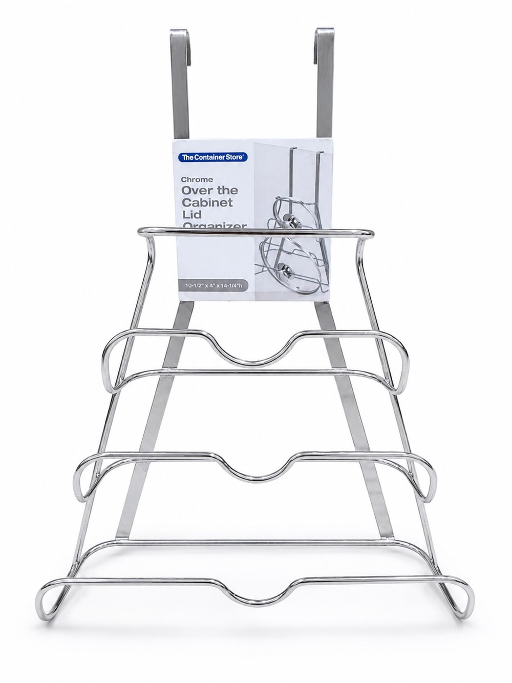 The Container Store Chrome Over-the-Cabinet Lid Organizer - Chrome